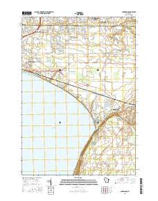 Sherwood Wisconsin Current topographic map, 1:24000 scale, 7.5 X 7.5 Minute, Year 2016