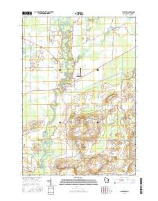 Shiocton Wisconsin Current topographic map, 1:24000 scale, 7.5 X 7.5 Minute, Year 2016