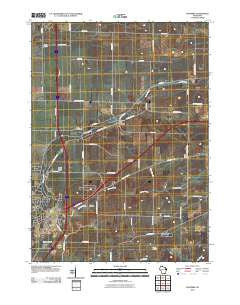 Shopiere Wisconsin Historical topographic map, 1:24000 scale, 7.5 X 7.5 Minute, Year 2010