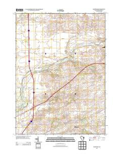 Shopiere Wisconsin Historical topographic map, 1:24000 scale, 7.5 X 7.5 Minute, Year 2013
