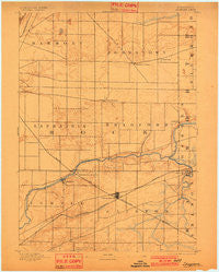Shopiere Wisconsin Historical topographic map, 1:62500 scale, 15 X 15 Minute, Year 1893
