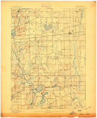 Silver Lake Wisconsin Historical topographic map, 1:62500 scale, 15 X 15 Minute, Year 1893