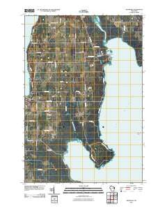 Sister Bay Wisconsin Historical topographic map, 1:24000 scale, 7.5 X 7.5 Minute, Year 2010