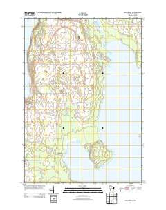 Sister Bay Wisconsin Historical topographic map, 1:24000 scale, 7.5 X 7.5 Minute, Year 2013