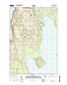 Sister Bay Wisconsin Current topographic map, 1:24000 scale, 7.5 X 7.5 Minute, Year 2016