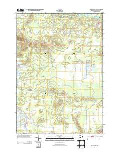 Spaulding Wisconsin Historical topographic map, 1:24000 scale, 7.5 X 7.5 Minute, Year 2013