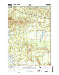 Spaulding Wisconsin Current topographic map, 1:24000 scale, 7.5 X 7.5 Minute, Year 2015