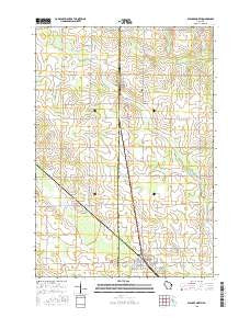 Spencer North Wisconsin Current topographic map, 1:24000 scale, 7.5 X 7.5 Minute, Year 2015