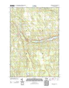Spirit Falls Wisconsin Historical topographic map, 1:24000 scale, 7.5 X 7.5 Minute, Year 2013