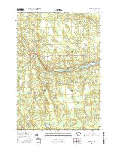 Spirit Falls Wisconsin Current topographic map, 1:24000 scale, 7.5 X 7.5 Minute, Year 2015