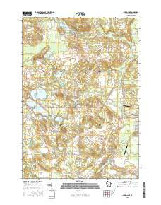 Spring Lake Wisconsin Current topographic map, 1:24000 scale, 7.5 X 7.5 Minute, Year 2015