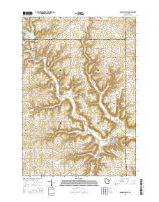 Spring Valley Wisconsin Current topographic map, 1:24000 scale, 7.5 X 7.5 Minute, Year 2015