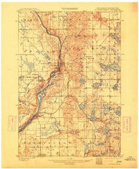 St Croix Dalles Minnesota Historical topographic map, 1:62500 scale, 15 X 15 Minute, Year 1901