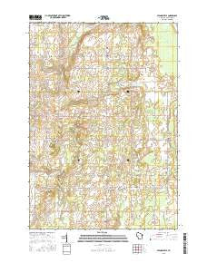 Stangelville Wisconsin Current topographic map, 1:24000 scale, 7.5 X 7.5 Minute, Year 2015
