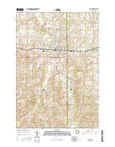 Stanley Wisconsin Current topographic map, 1:24000 scale, 7.5 X 7.5 Minute, Year 2015