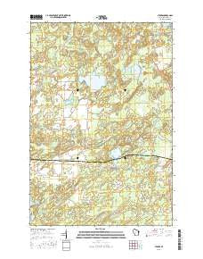 Starks Wisconsin Current topographic map, 1:24000 scale, 7.5 X 7.5 Minute, Year 2015