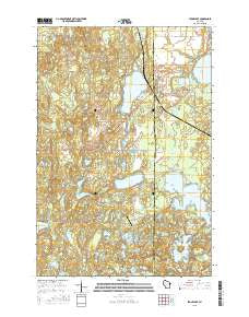 Stone Lake Wisconsin Current topographic map, 1:24000 scale, 7.5 X 7.5 Minute, Year 2015
