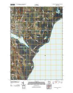 Sturgeon Bay East Wisconsin Historical topographic map, 1:24000 scale, 7.5 X 7.5 Minute, Year 2010