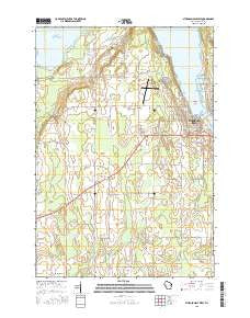 Sturgeon Bay West Wisconsin Current topographic map, 1:24000 scale, 7.5 X 7.5 Minute, Year 2015