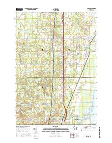 Suamico Wisconsin Current topographic map, 1:24000 scale, 7.5 X 7.5 Minute, Year 2016