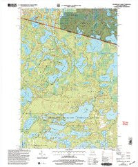 Tenderfoot Lake Wisconsin Historical topographic map, 1:24000 scale, 7.5 X 7.5 Minute, Year 1999