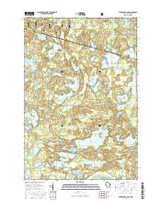 Tenderfoot Lake Wisconsin Current topographic map, 1:24000 scale, 7.5 X 7.5 Minute, Year 2015
