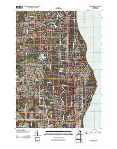 Thiensville Wisconsin Historical topographic map, 1:24000 scale, 7.5 X 7.5 Minute, Year 2010