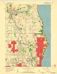 Thiensville Wisconsin Historical topographic map, 1:24000 scale, 7.5 X 7.5 Minute, Year 1958