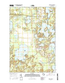 Three Lakes Wisconsin Current topographic map, 1:24000 scale, 7.5 X 7.5 Minute, Year 2015