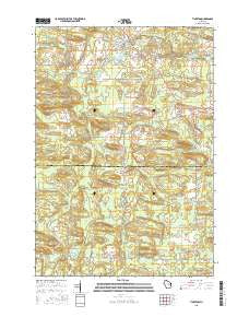 Tigerton Wisconsin Current topographic map, 1:24000 scale, 7.5 X 7.5 Minute, Year 2015