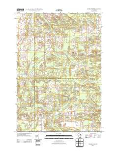 Tigerton NW Wisconsin Historical topographic map, 1:24000 scale, 7.5 X 7.5 Minute, Year 2013