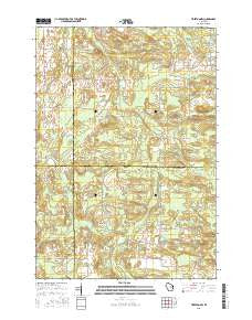 Tigerton NW Wisconsin Current topographic map, 1:24000 scale, 7.5 X 7.5 Minute, Year 2015
