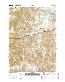 Tomah Wisconsin Current topographic map, 1:24000 scale, 7.5 X 7.5 Minute, Year 2016