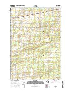 Tony Wisconsin Current topographic map, 1:24000 scale, 7.5 X 7.5 Minute, Year 2015