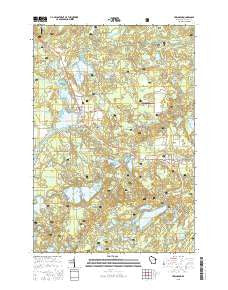 Townsend Wisconsin Current topographic map, 1:24000 scale, 7.5 X 7.5 Minute, Year 2015