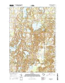 Trade Lake Wisconsin Current topographic map, 1:24000 scale, 7.5 X 7.5 Minute, Year 2015
