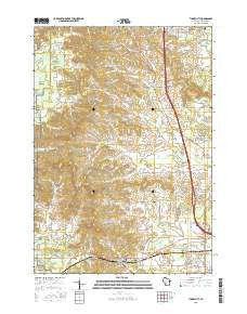 Tunnel City Wisconsin Current topographic map, 1:24000 scale, 7.5 X 7.5 Minute, Year 2015