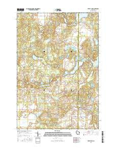 Turtle Lake Wisconsin Current topographic map, 1:24000 scale, 7.5 X 7.5 Minute, Year 2015