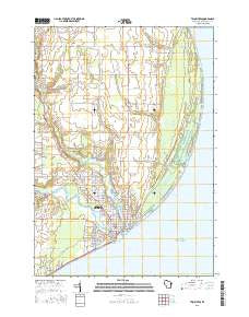 Two Rivers Wisconsin Current topographic map, 1:24000 scale, 7.5 X 7.5 Minute, Year 2015