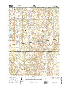 Union Grove Wisconsin Current topographic map, 1:24000 scale, 7.5 X 7.5 Minute, Year 2016