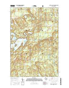 Upper Eau Claire Lake Wisconsin Current topographic map, 1:24000 scale, 7.5 X 7.5 Minute, Year 2015