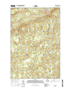 Upson Wisconsin Current topographic map, 1:24000 scale, 7.5 X 7.5 Minute, Year 2015