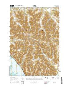 Urne Wisconsin Current topographic map, 1:24000 scale, 7.5 X 7.5 Minute, Year 2015