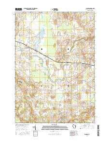 Valders Wisconsin Current topographic map, 1:24000 scale, 7.5 X 7.5 Minute, Year 2015