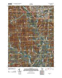 Verona Wisconsin Historical topographic map, 1:24000 scale, 7.5 X 7.5 Minute, Year 2010