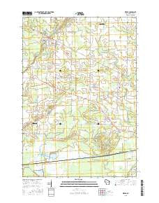 Vesper Wisconsin Current topographic map, 1:24000 scale, 7.5 X 7.5 Minute, Year 2015
