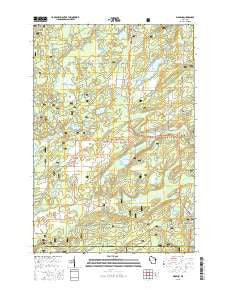 Wabeno Wisconsin Current topographic map, 1:24000 scale, 7.5 X 7.5 Minute, Year 2015