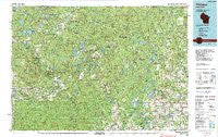Wabeno Wisconsin Historical topographic map, 1:100000 scale, 30 X 60 Minute, Year 1990