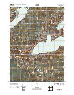 Walworth Wisconsin Historical topographic map, 1:24000 scale, 7.5 X 7.5 Minute, Year 2010