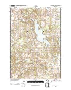 Wapogasset Lake Wisconsin Historical topographic map, 1:24000 scale, 7.5 X 7.5 Minute, Year 2013